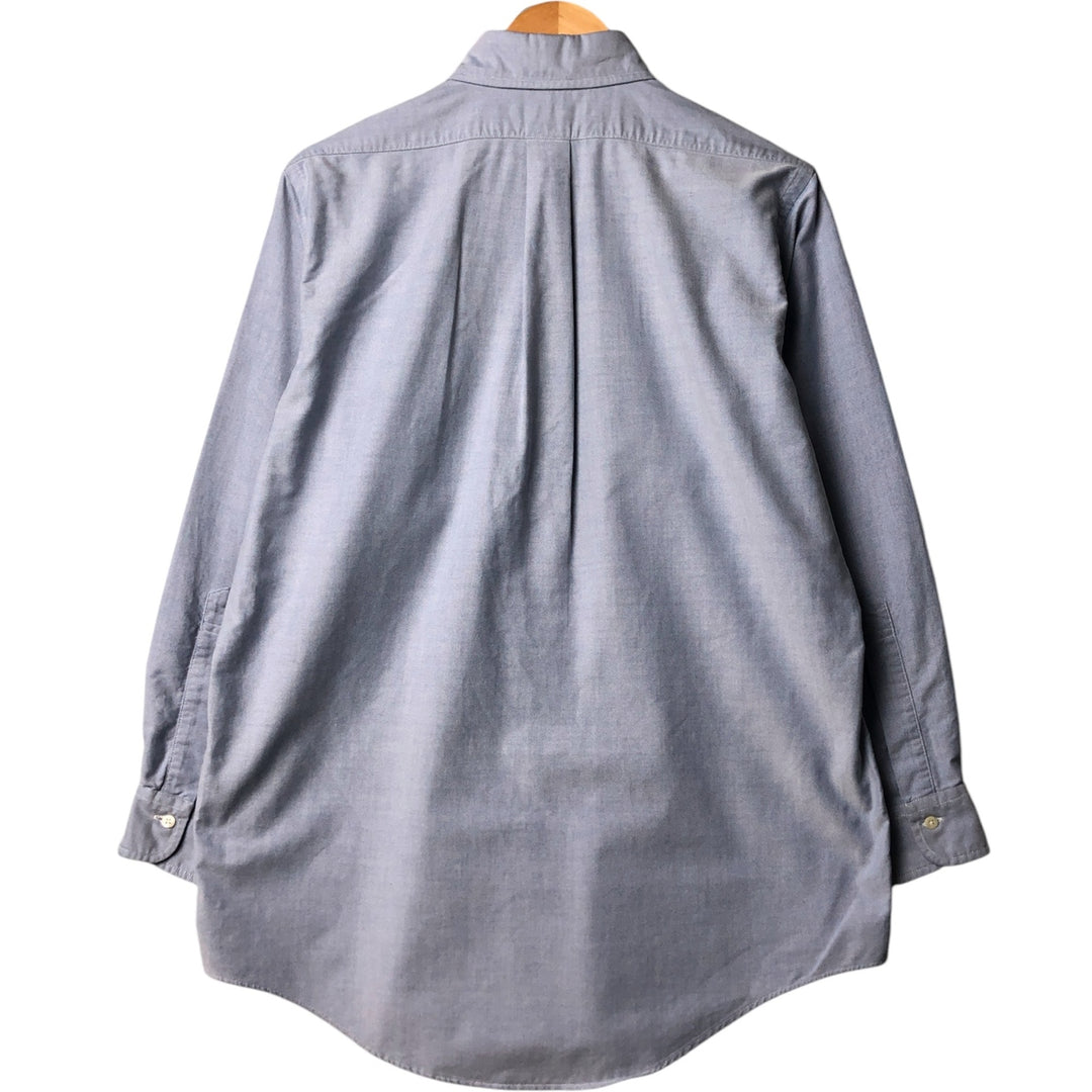 Brooks Brothers long-sleeved button-down shirt, made in the USA, size M cotton Navy blue Vintage Second Hand