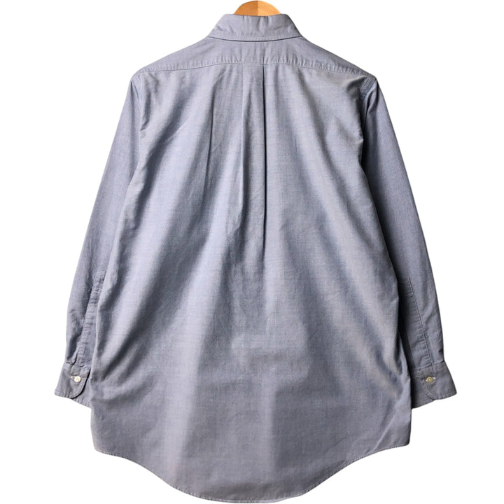 Brooks Brothers long-sleeved button-down shirt, made in the USA, size M cotton Navy blue Vintage Second Hand