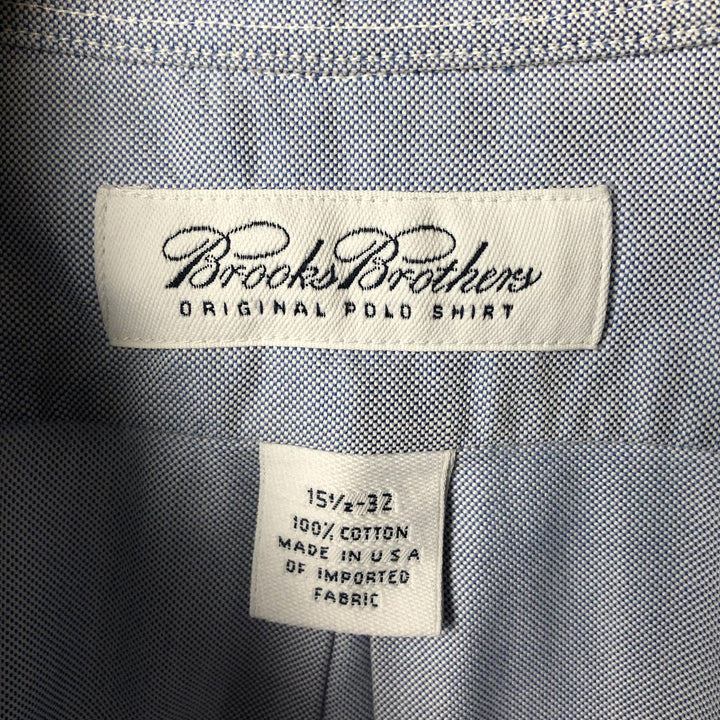 Brooks Brothers long-sleeved button-down shirt, made in the USA, size M cotton Navy blue Vintage Second Hand