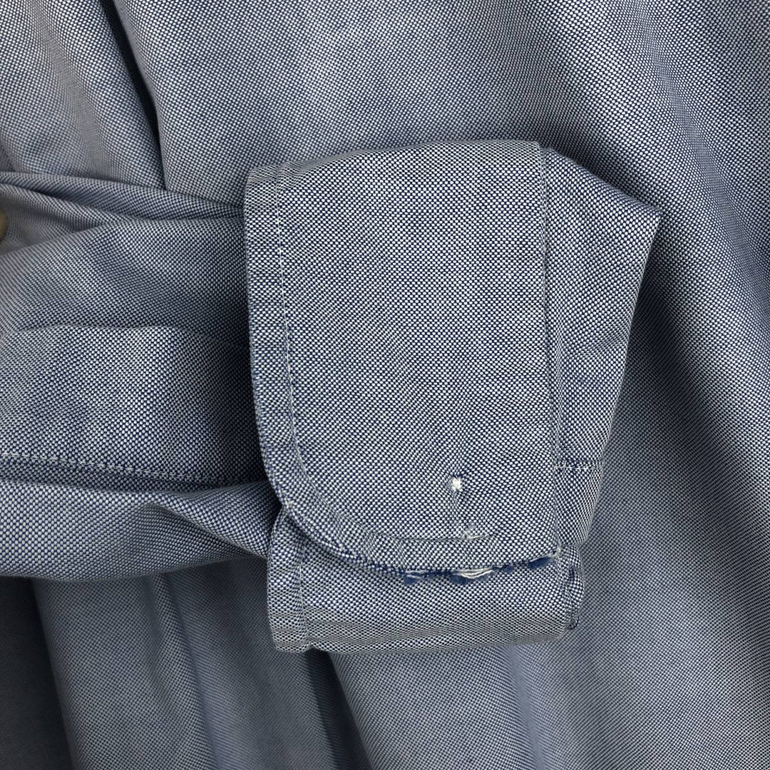Brooks Brothers long-sleeved button-down shirt, made in the USA, size M cotton Navy blue Vintage Second Hand