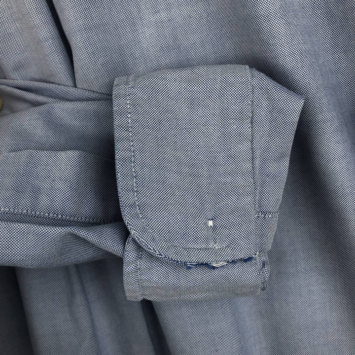 Brooks Brothers long-sleeved button-down shirt, made in the USA, size M cotton Navy blue Vintage Second Hand