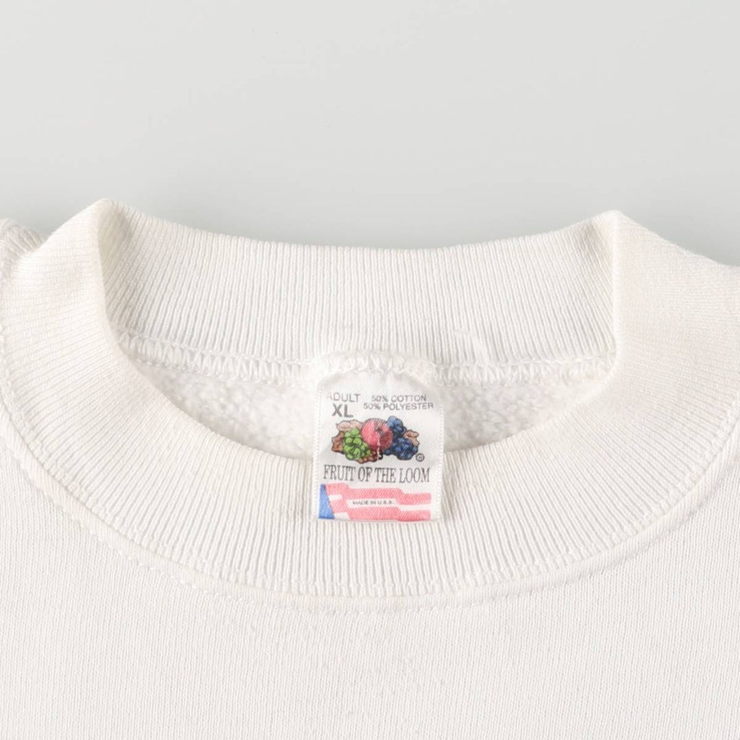 1980'S German Shorthaired Pointer Animal Sweatshirt, Made in USA, Men's Size XL cotton white type Vintage Second Hand