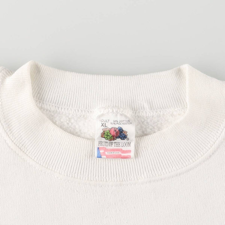 1980'S German Shorthaired Pointer Animal Sweatshirt, Made in USA, Men's Size XL cotton white type Vintage Second Hand