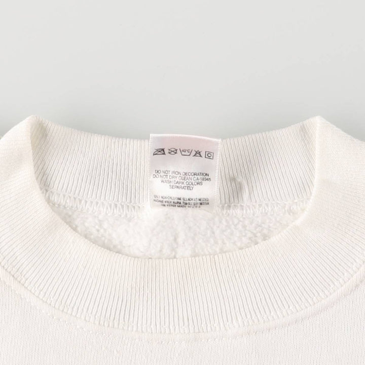 1980'S German Shorthaired Pointer Animal Sweatshirt, Made in USA, Men's Size XL cotton white type Vintage Second Hand