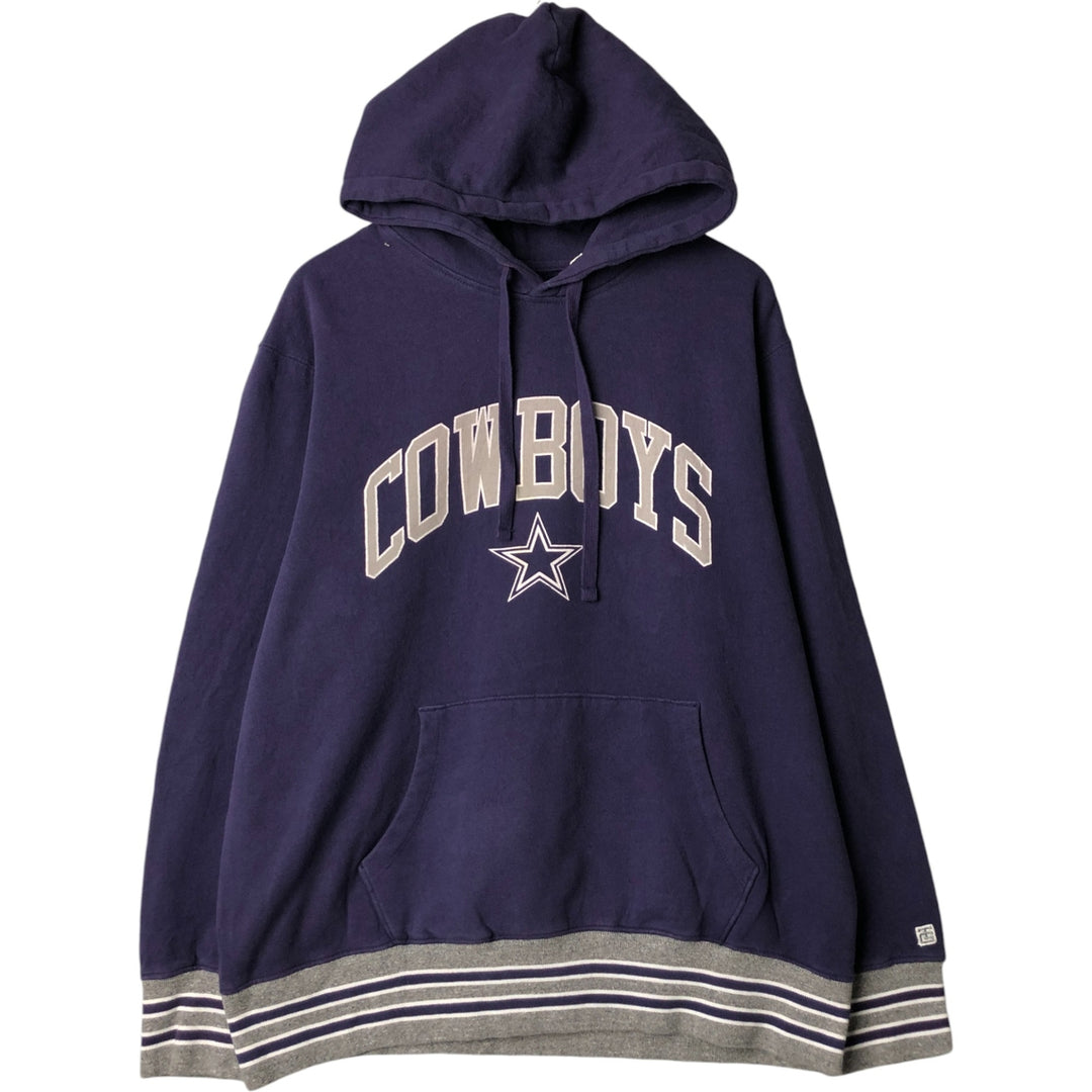 Tailgate NFL Dallas Cowboys Pullover Hoodie, Men's XL cotton navy blue type Vintage Second Hand