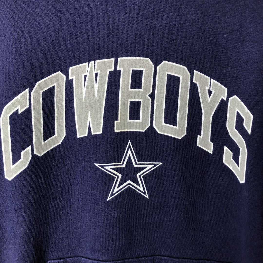 Tailgate NFL Dallas Cowboys Pullover Hoodie, Men's XL cotton navy blue type Vintage Second Hand