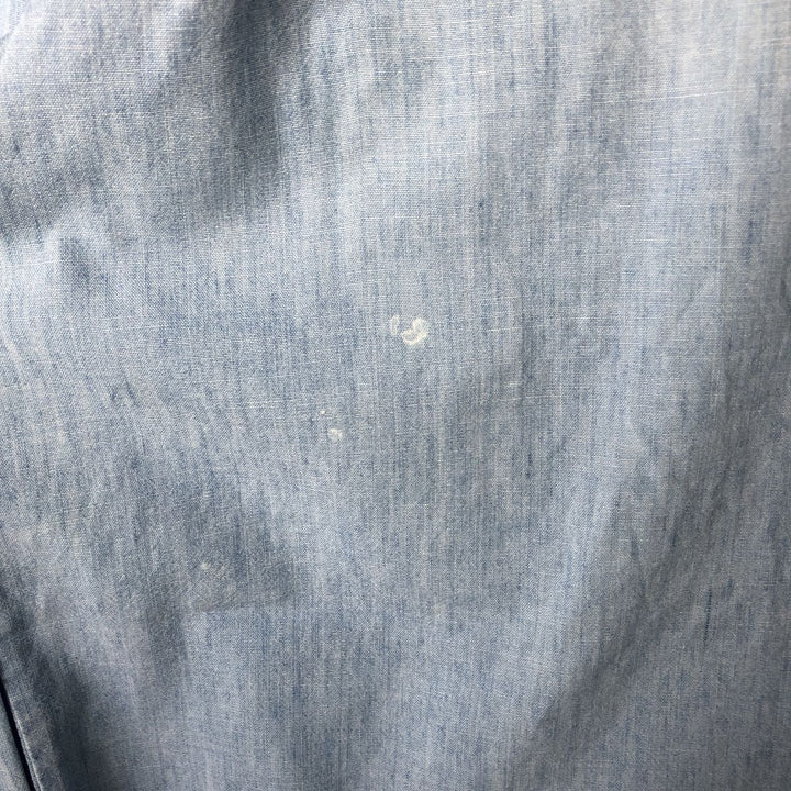 Vintage 1970'S Lee chambray long-sleeve western shirt, made in Canada, size L, men's unclear Blue type light blue Vintage Second Hand