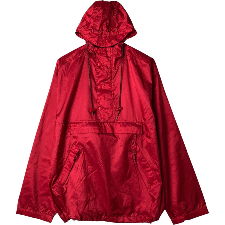 Vintage 90'S Eddie Bauer Ripstop Anorak Parka with Black Tag, Men's Size Medium Nylon red type Vintage Second Hand