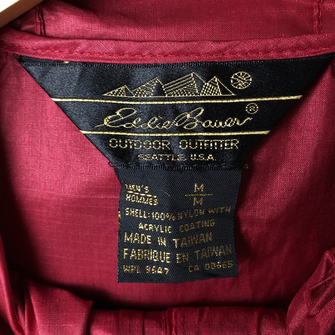 Vintage 90'S Eddie Bauer Ripstop Anorak Parka with Black Tag, Men's Size Medium Nylon red type Vintage Second Hand