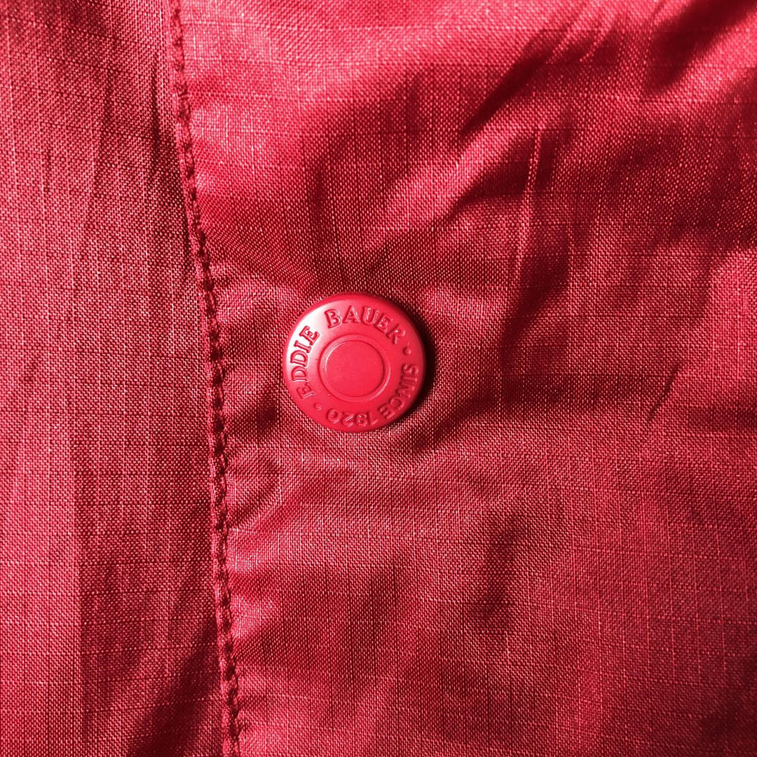 Vintage 90'S Eddie Bauer Ripstop Anorak Parka with Black Tag, Men's Size Medium Nylon red type Vintage Second Hand