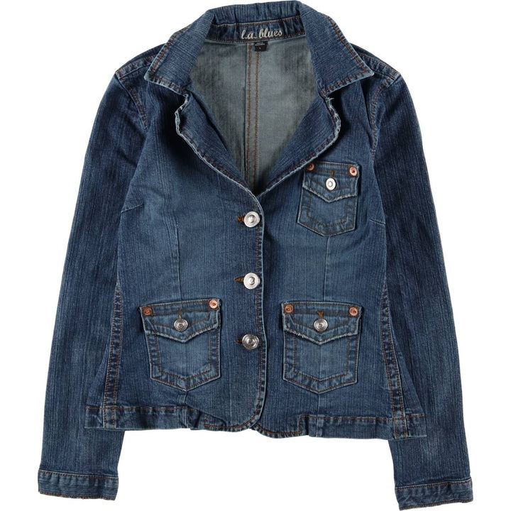 LAblues Denim Jacket, Women's Size L cotton blue type Vintage Second Hand