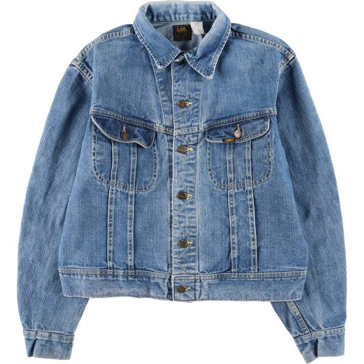 Vintage 1970'S Lee denim jacket, made in the USA, size L, men's unclear blue type Vintage Second Hand