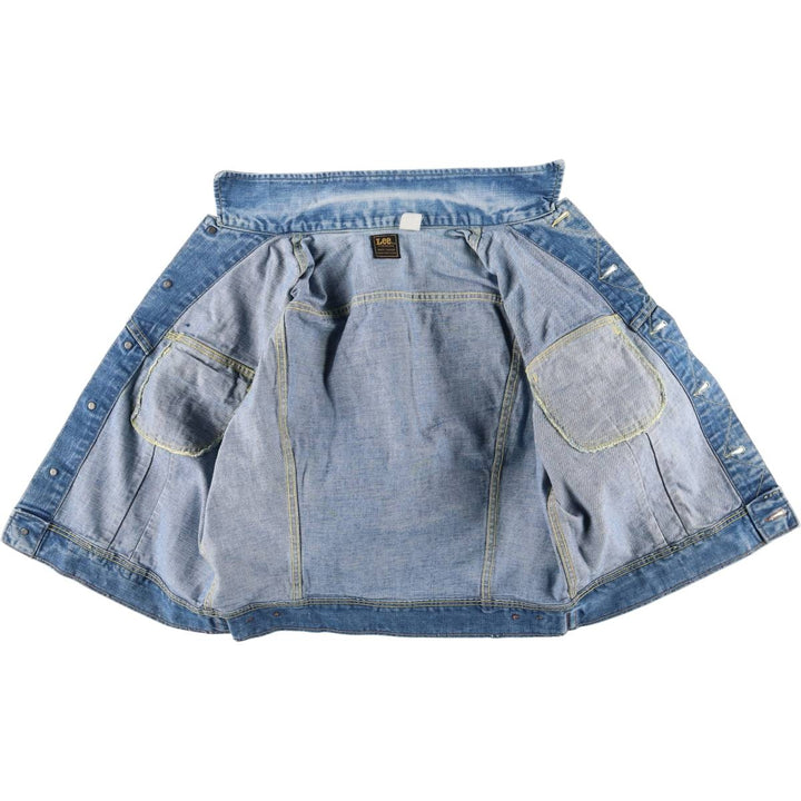Vintage 1970'S Lee denim jacket, made in the USA, size L, men's unclear blue type Vintage Second Hand