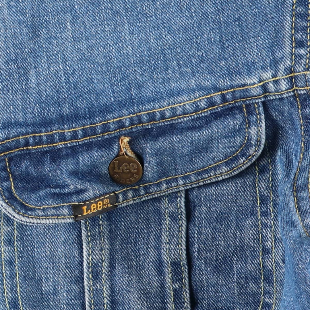 Vintage 1970'S Lee denim jacket, made in the USA, size L, men's unclear blue type Vintage Second Hand
