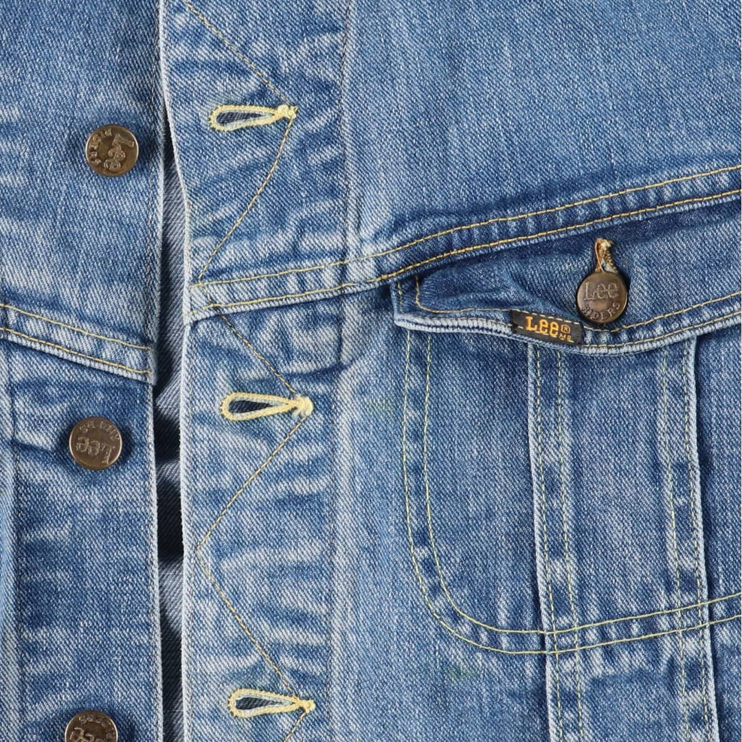 Vintage 1970'S Lee denim jacket, made in the USA, size L, men's unclear blue type Vintage Second Hand