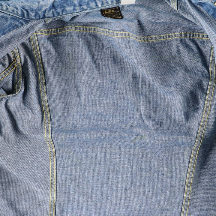 Vintage 1970'S Lee denim jacket, made in the USA, size L, men's unclear blue type Vintage Second Hand