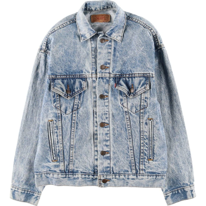 90'S Levi's 70507-0219 Chemical Wash Denim Jacket, G-Jean, Made in USA, Men's S, Vintage cotton blue type Vintage Second Hand