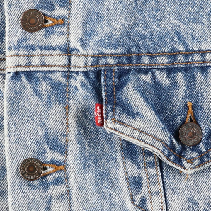 90'S Levi's 70507-0219 Chemical Wash Denim Jacket, G-Jean, Made in USA, Men's S, Vintage cotton blue type Vintage Second Hand