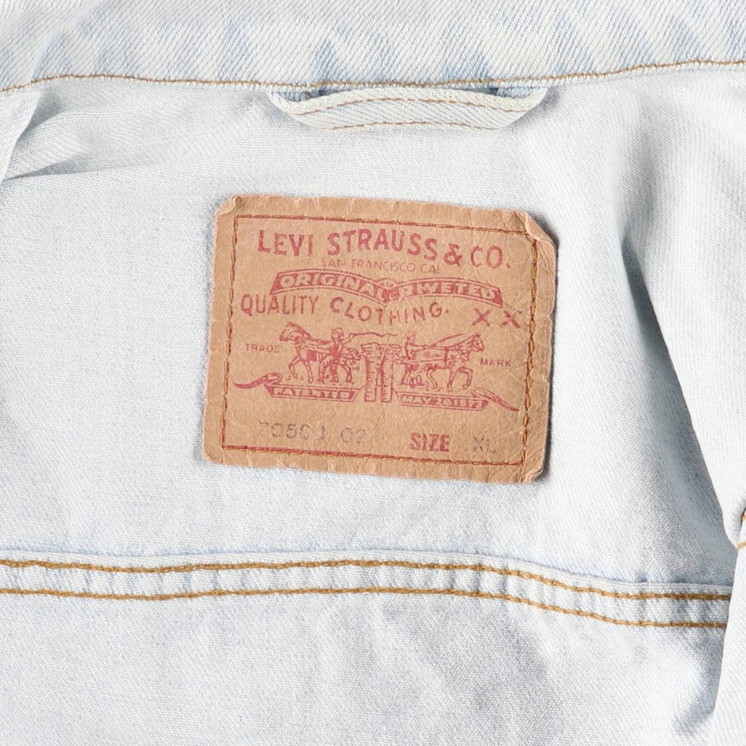 90'S Levi's 70503-0209 Denim Jacket, Men's XL, Vintage cotton blue type Vintage Second Hand