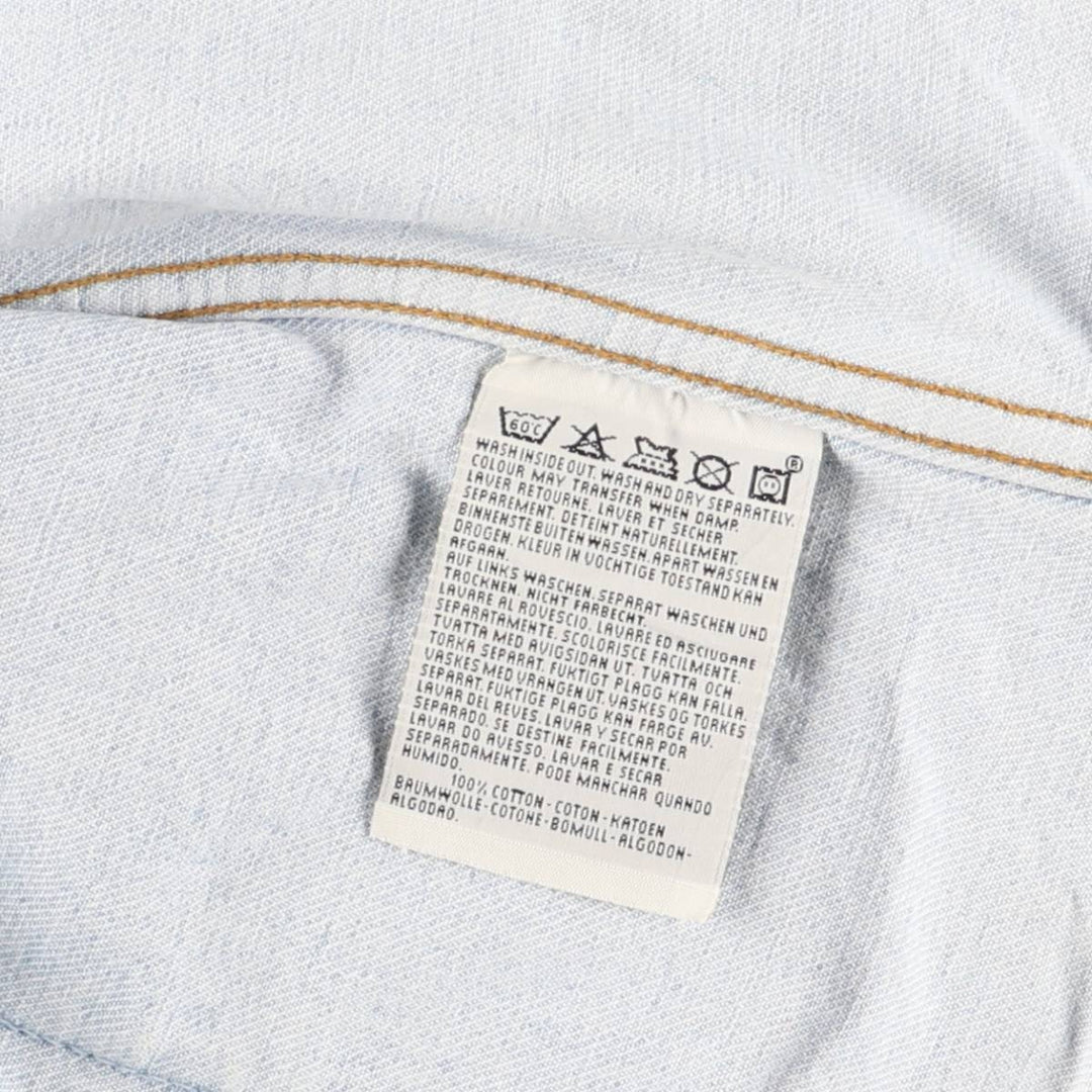 90'S Levi's 70503-0209 Denim Jacket, Men's XL, Vintage cotton blue type Vintage Second Hand