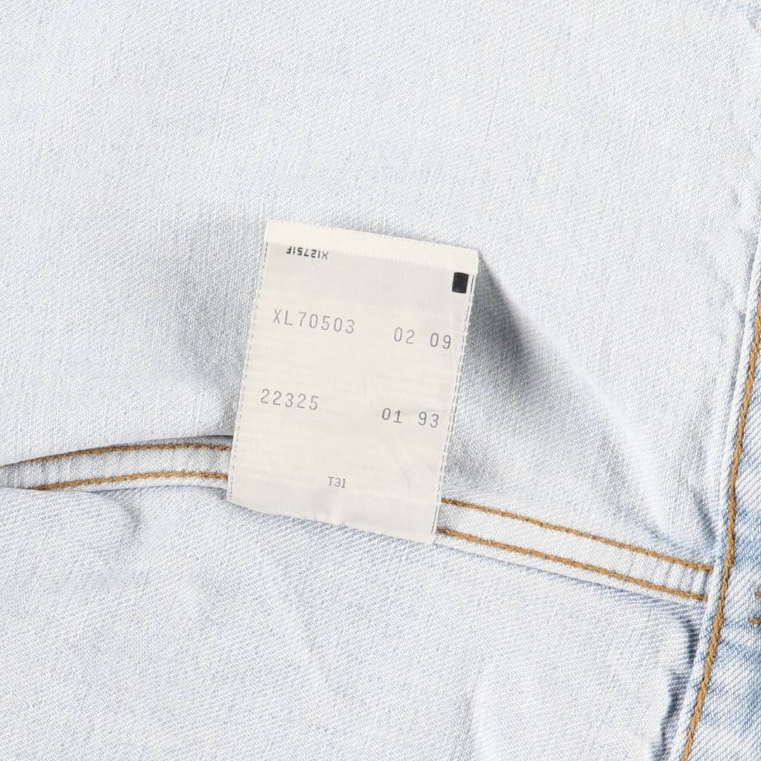90'S Levi's 70503-0209 Denim Jacket, Men's XL, Vintage cotton blue type Vintage Second Hand