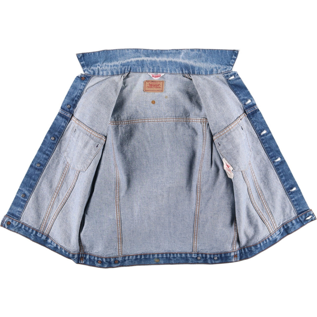Vintage 1980'S Levi's 70500-0217 Euro Model Denim Jacket, Made in France, Men's Size Medium unclear blue type Vintage Second Hand
