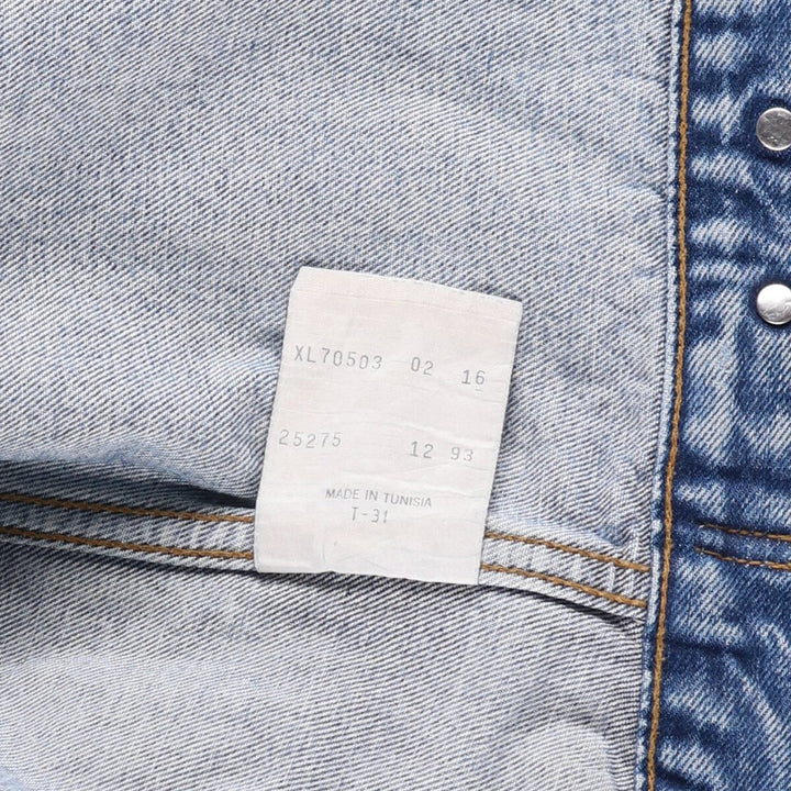 90'S Levi's 70503-0216 Denim Jacket, Men's Size XL, Vintage cotton blue type Vintage Second Hand