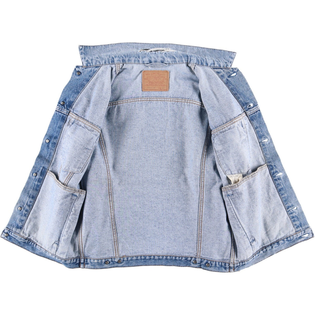 Levi's 70503-0214 Euro Model Denim Jacket, Made in England, Men's Size Small, Vintage cotton blue type Vintage Second Hand