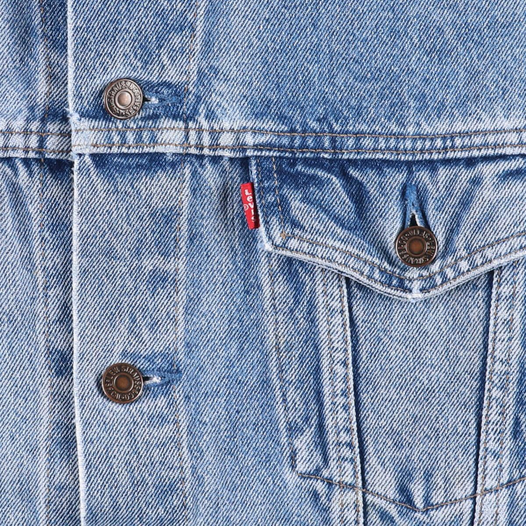 Levi's 70503-0214 Euro Model Denim Jacket, Made in England, Men's Size Small, Vintage cotton blue type Vintage Second Hand