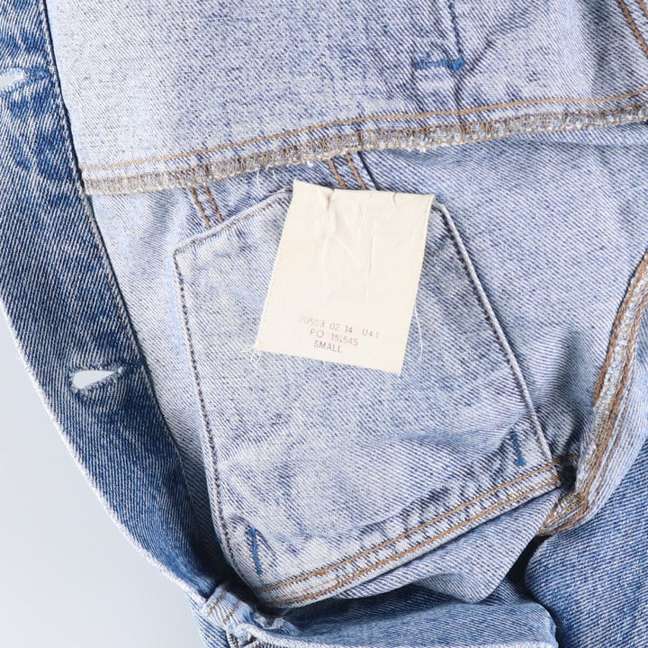 Levi's 70503-0214 Euro Model Denim Jacket, Made in England, Men's Size Small, Vintage cotton blue type Vintage Second Hand