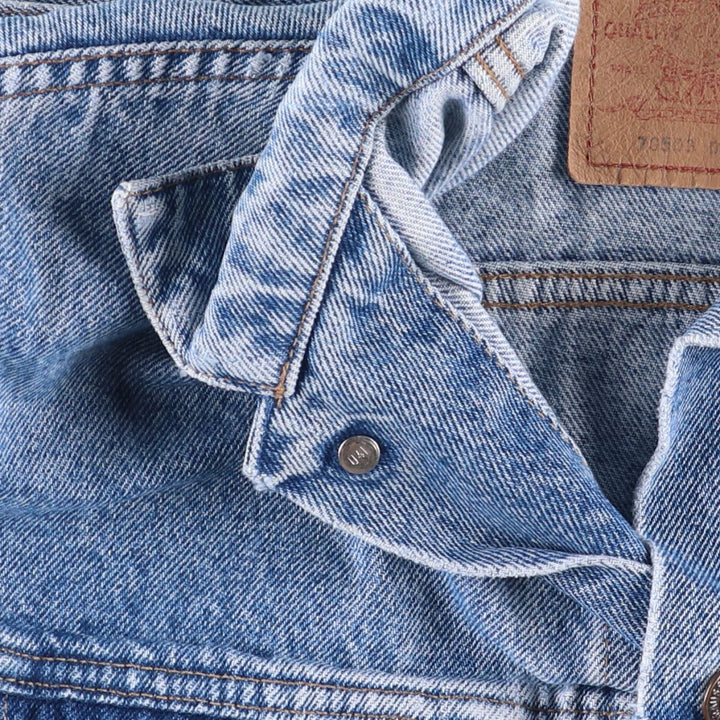 Levi's 70503-0214 Euro Model Denim Jacket, Made in England, Men's Size Small, Vintage cotton blue type Vintage Second Hand