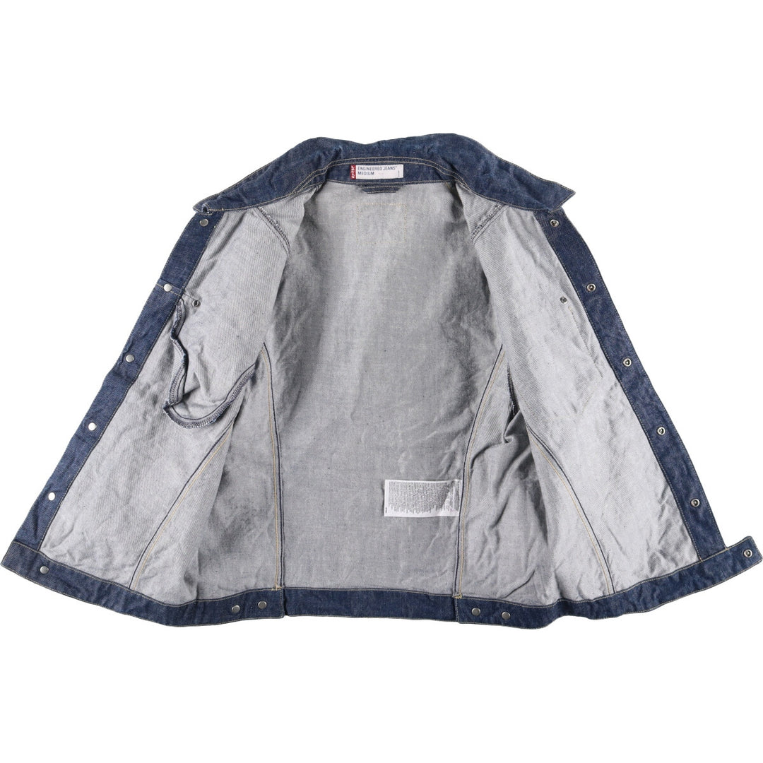 2000'S Levi's Engineered Euro Model Denim Jacket 70100-0835, Men's Size Medium cotton blue type Vintage Second Hand