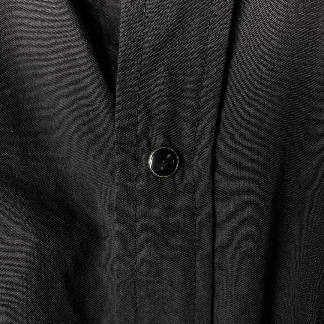 Vintage 80s-90'S ELY CATTLEMAN long-sleeved western shirt, size M, men's polyester black type Vintage Second Hand