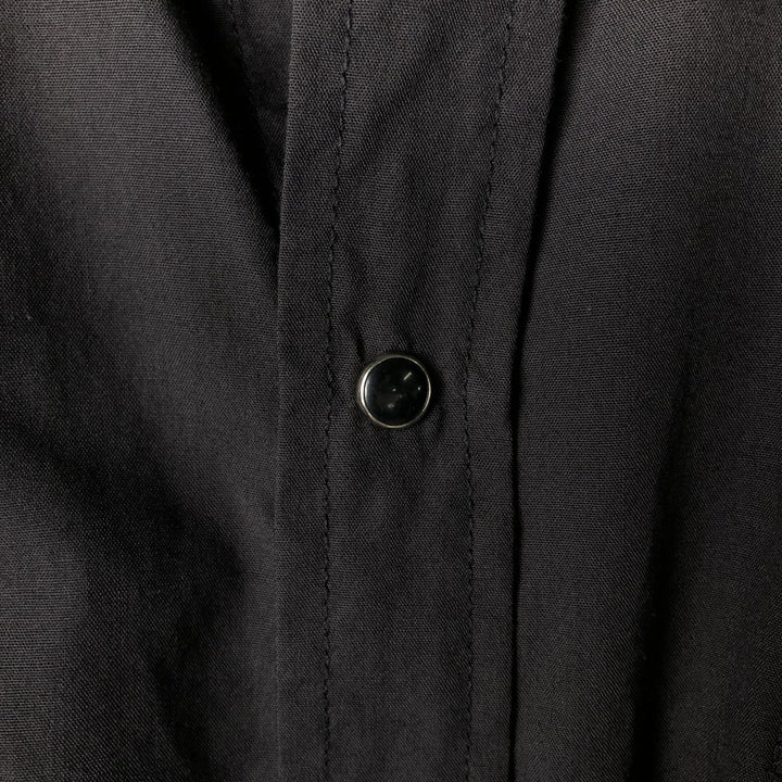 Vintage 80s-90'S ELY CATTLEMAN long-sleeved western shirt, size M, men's polyester black type Vintage Second Hand