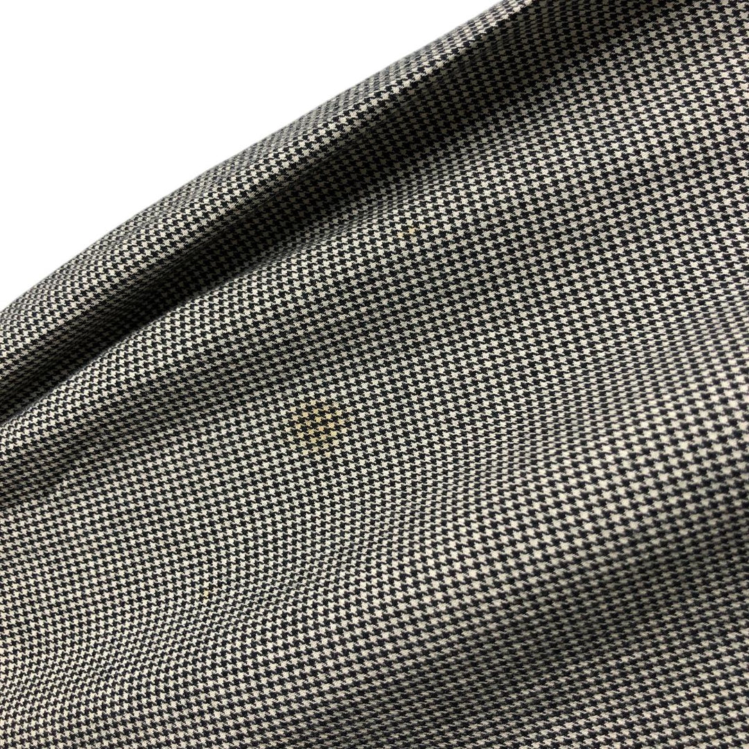 Ralph Lauren BLAKE Houndstooth Pattern Long Sleeve Button-Down Shirt, Men's Size XL cotton black type Vintage Second Hand