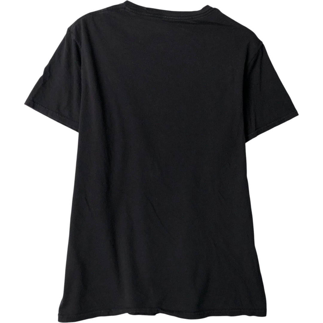 GUNS N' ROSES Skull Pattern Band T-shirt, Men's M size cotton black type Vintage Second Hand