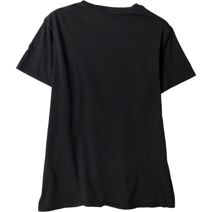 GUNS N' ROSES Skull Pattern Band T-shirt, Men's M size cotton black type Vintage Second Hand