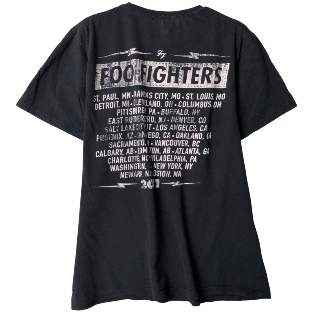 Anvil FOO FIGHTERS Band T-Shirt, Men's Size Small cotton black type Vintage Second Hand