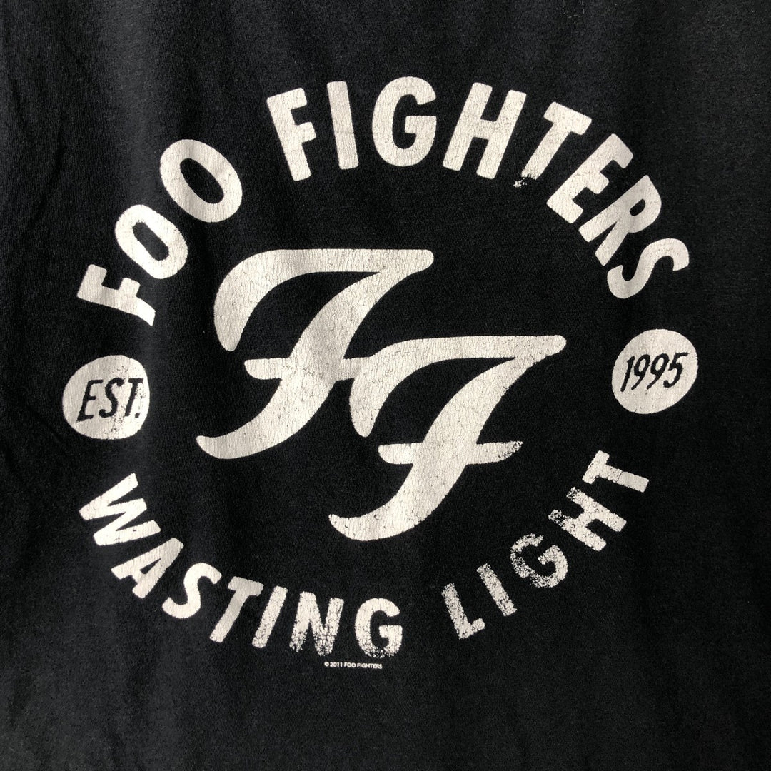 Anvil FOO FIGHTERS Band T-Shirt, Men's Size Small cotton black type Vintage Second Hand