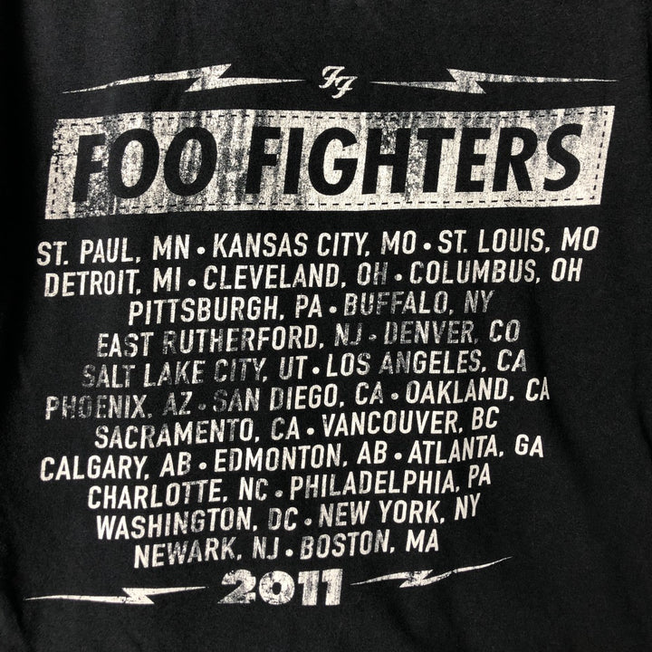 Anvil FOO FIGHTERS Band T-Shirt, Men's Size Small cotton black type Vintage Second Hand