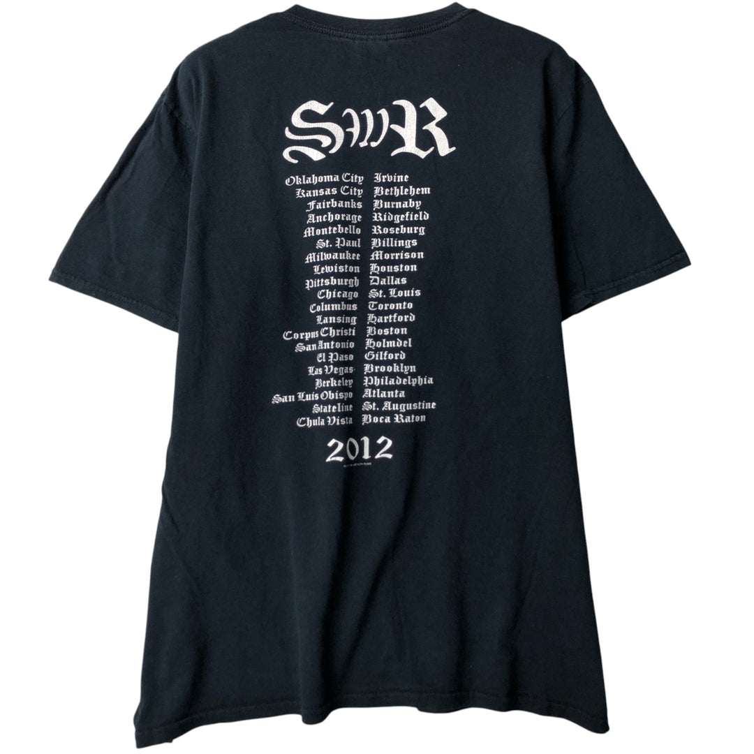 Gildan Sublime Skull Pattern Band T-Shirt, Men's Size Medium cotton black type Vintage Second Hand