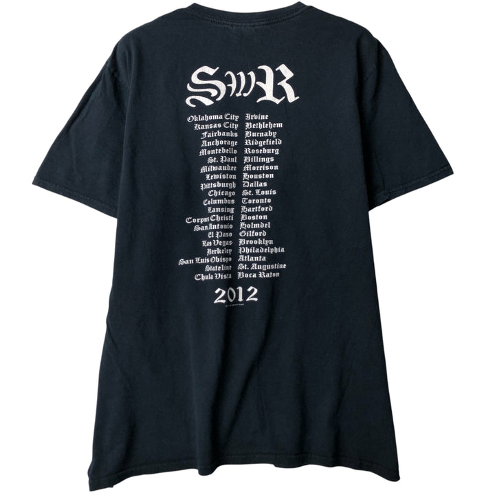 Gildan Sublime Skull Pattern Band T-Shirt, Men's Size Medium cotton black type Vintage Second Hand