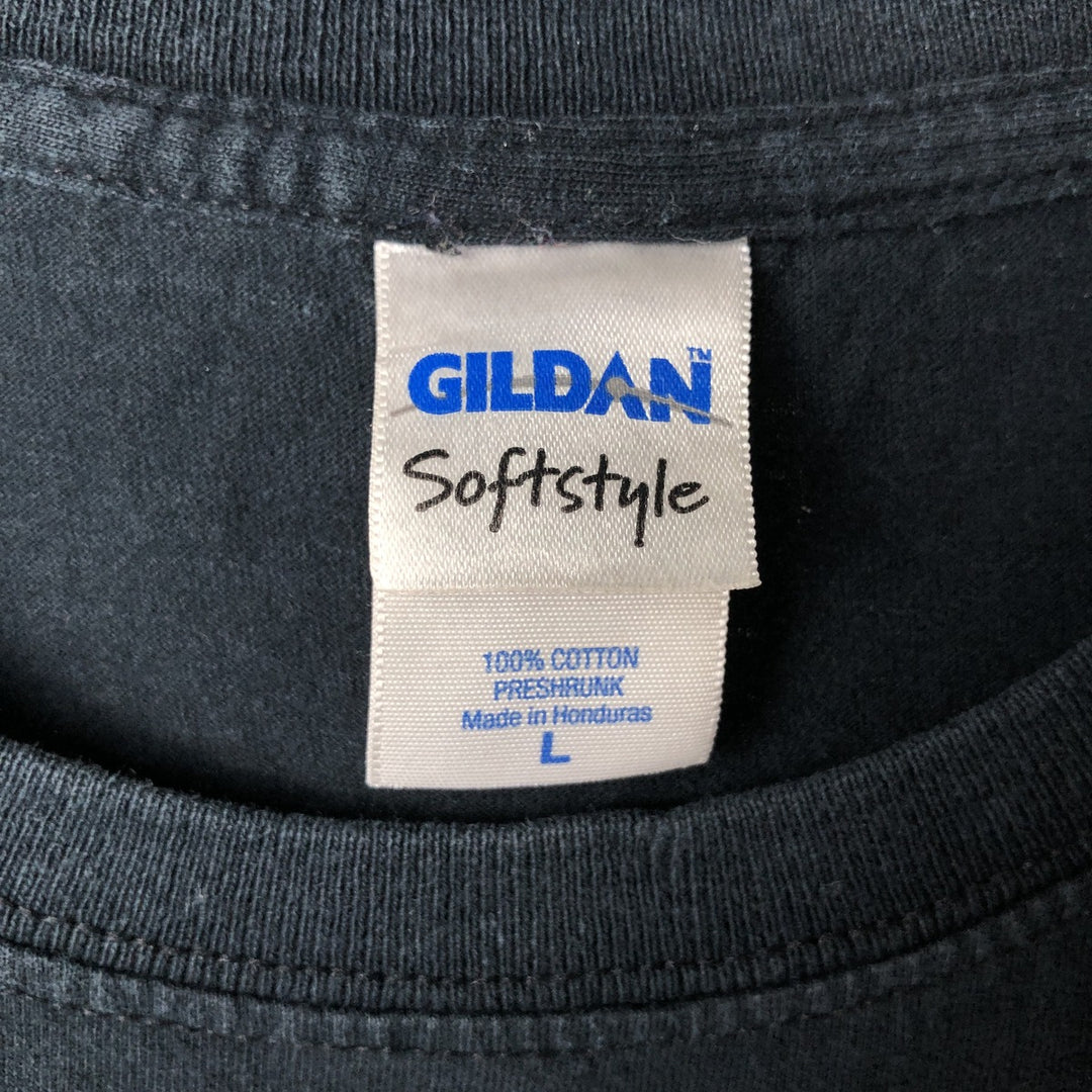 Gildan Sublime Skull Pattern Band T-Shirt, Men's Size Medium cotton black type Vintage Second Hand
