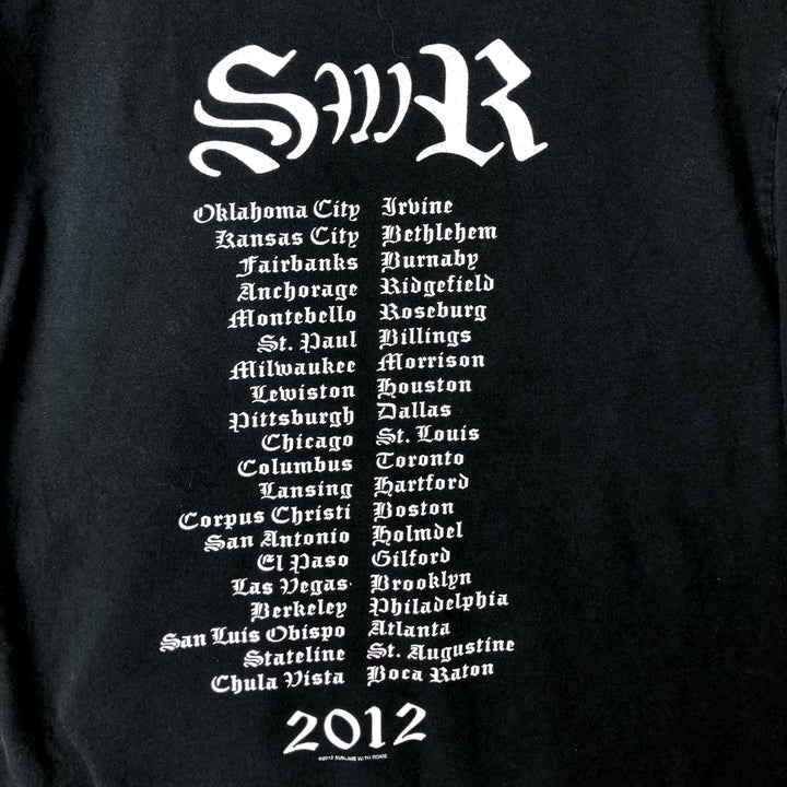 Gildan Sublime Skull Pattern Band T-Shirt, Men's Size Medium cotton black type Vintage Second Hand
