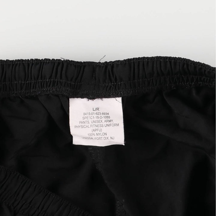 Authentic US Army APFU Training Pants, Nylon, Shaka Shaka Pants, Made in USA, Size L Nylon black type Vintage Second Hand