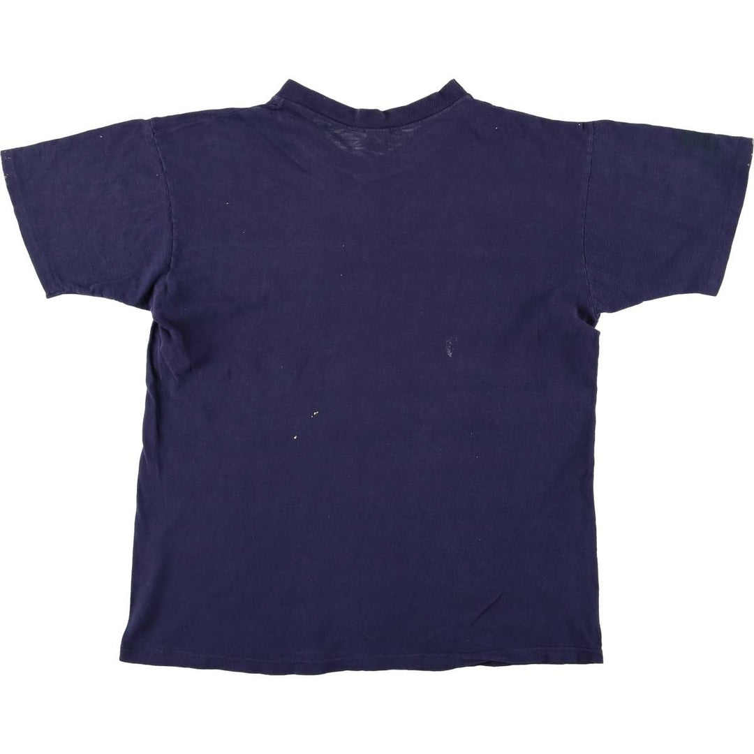 Vintage 1980'S ARTEX College T-Shirt, Made in USA, Men's Size L cotton navy blue type Vintage Second Hand