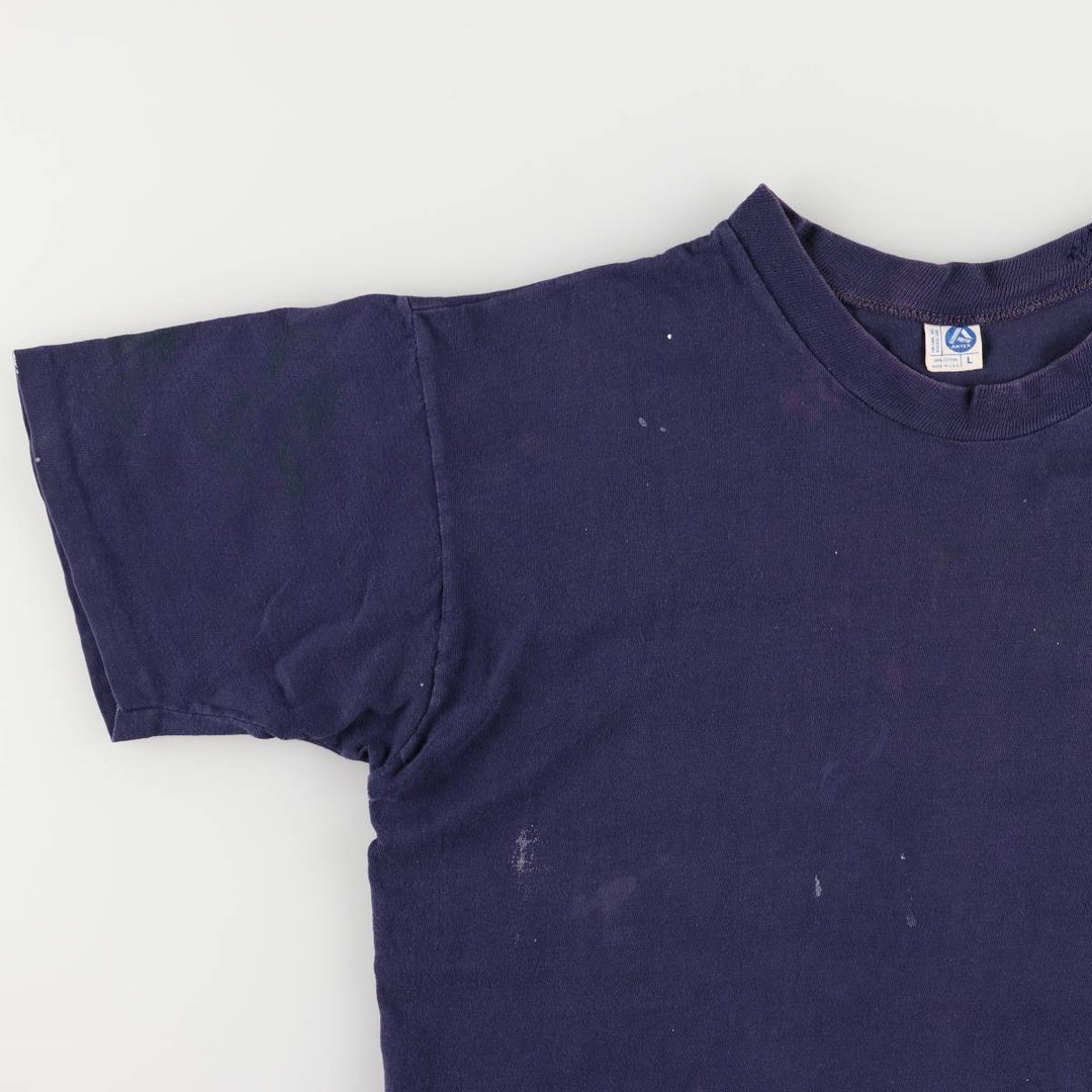 Vintage 1980'S ARTEX College T-Shirt, Made in USA, Men's Size L cotton navy blue type Vintage Second Hand