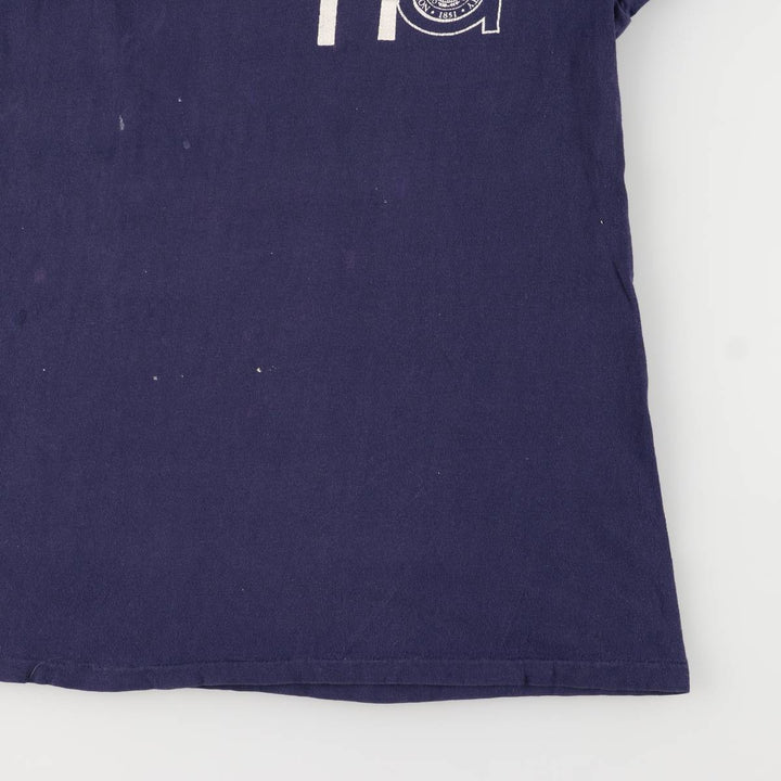 Vintage 1980'S ARTEX College T-Shirt, Made in USA, Men's Size L cotton navy blue type Vintage Second Hand