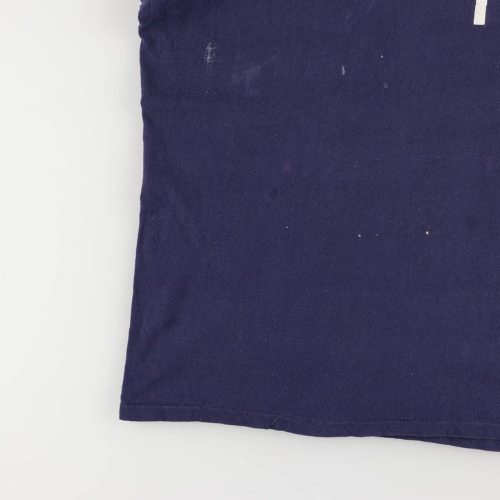 Vintage 1980'S ARTEX College T-Shirt, Made in USA, Men's Size L cotton navy blue type Vintage Second Hand