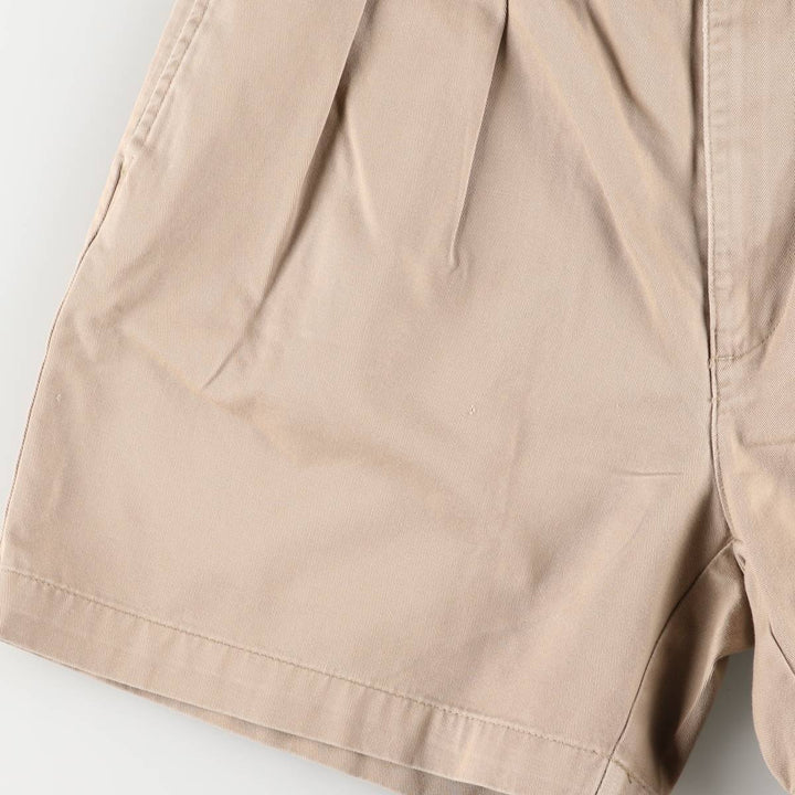 Ralph Lauren Polo Ralph Lauren Two-pleat Chino Shorts, Men's Size W31 cotton Beige type Vintage Second Hand